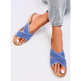Șlapi espadrile de damă Bakou Blue albastru 4