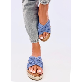 Șlapi espadrile de damă Bakou Blue albastru 2
