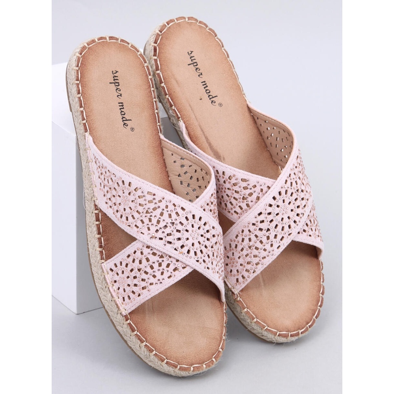 Șlapi espadrile de damă Bakou Pink roz 1