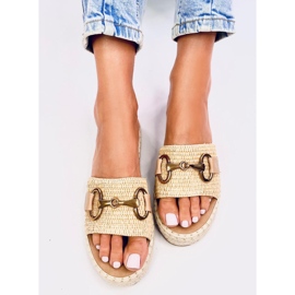Flip-flops de tip espadrile Maters Khaki bej 5