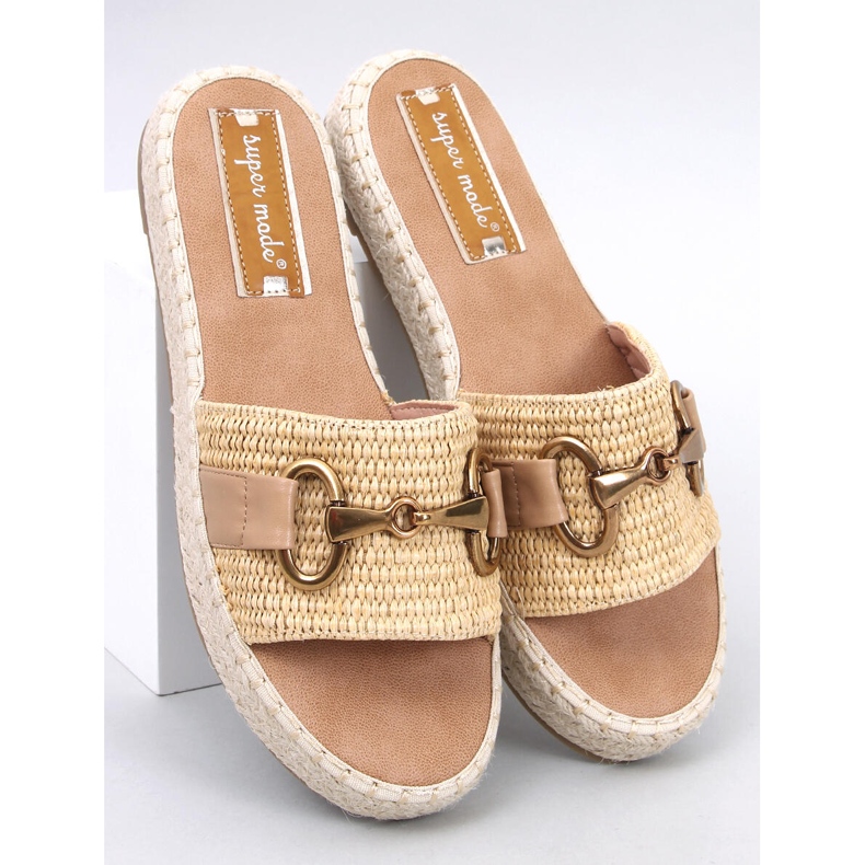 Flip-flops de tip espadrile Maters Khaki bej 1