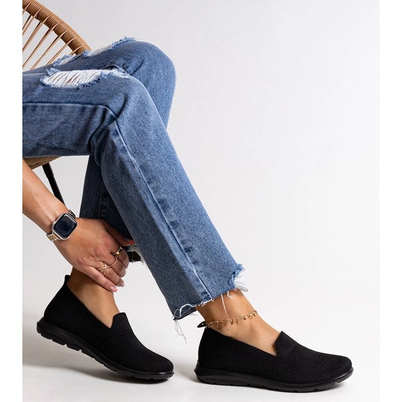 Tenisi negri ai lui Rahim, cu talpă de spumă negru 1