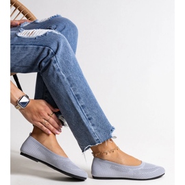 Balerini din stofă gri de la Yafia 1 Balerini din stofă gri de la Yafia 1