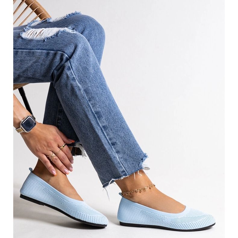 Balerini din material albastru de la Yafia 1