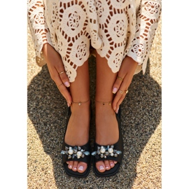 Sandale Dama Cu Decoratiuni S.Barski KV27-004 Negru 1