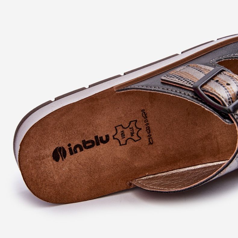 Slapi Confortabile Damă Cu Catarame Inblu CP000045 Negru 1