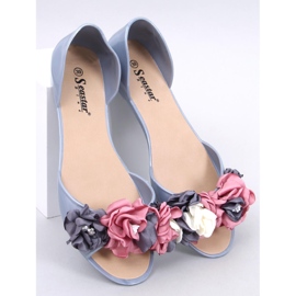 Melissa cu flori Carmil Gray gri 1