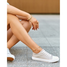 Pantofi de damă Material Classic Low Bej închis Lennabella 2