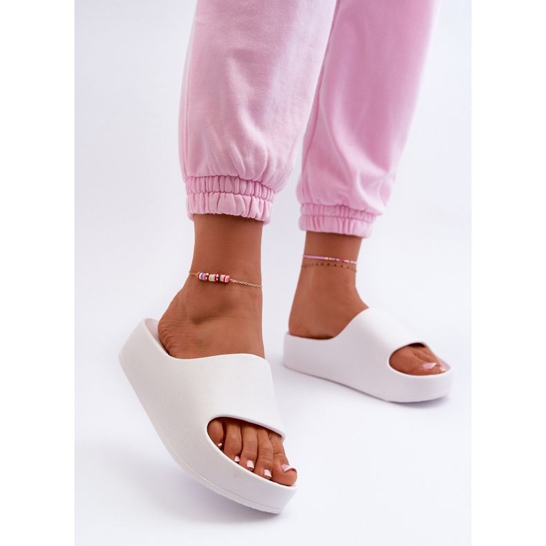 Flip-flops pentru femei Airaplea Foam Platform, alb 2