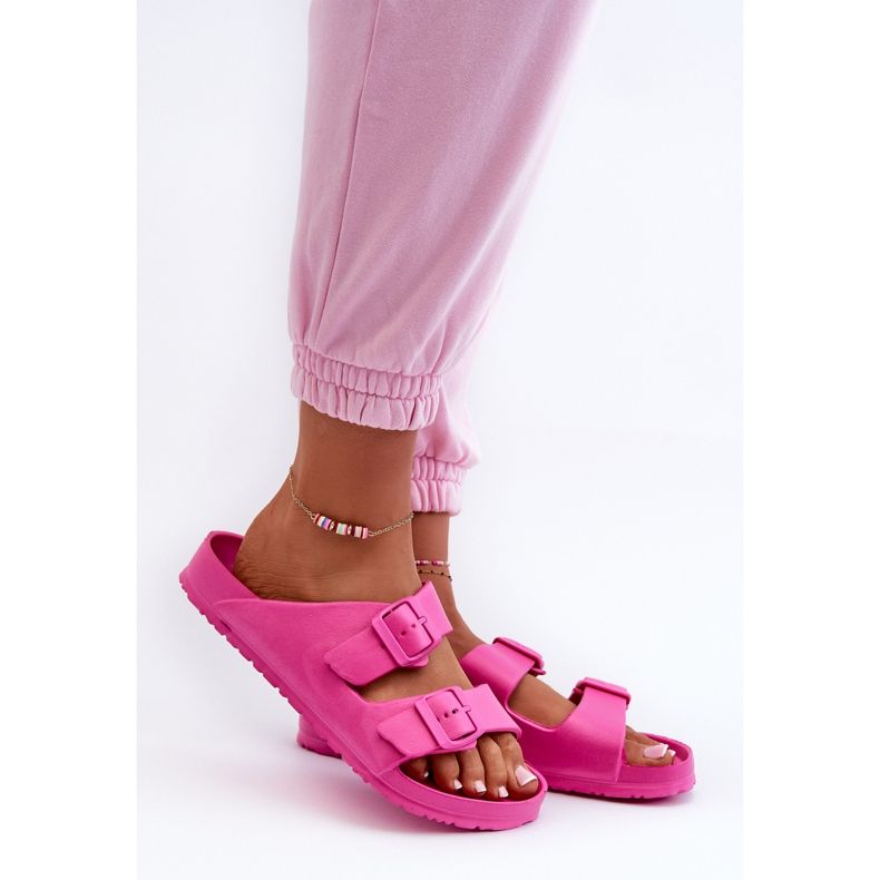 Flip Flops Damă Cu Catarame Fucsia Luciene roz 1