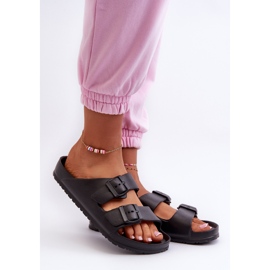 Flip-flops de damă cu catarame negru Luciene 1 Flip-flops de damă cu catarame negru Luciene 1