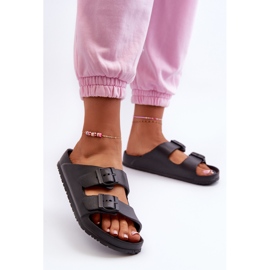 Flip-flops de damă cu catarame negru Luciene 2 Flip-flops de damă cu catarame negru Luciene 2