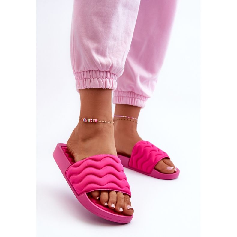 Flip-flops de damă ușoare pentru piscină Fuchsia Beliordia roz 2