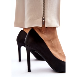 Sweet Shoes Tocuri înalte Fairine negre cu fundă 4