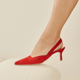 Marco Shoes Șlapii lui Emilian roșu 2