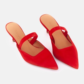 Marco Shoes Șlapii lui Emilian roșu 5