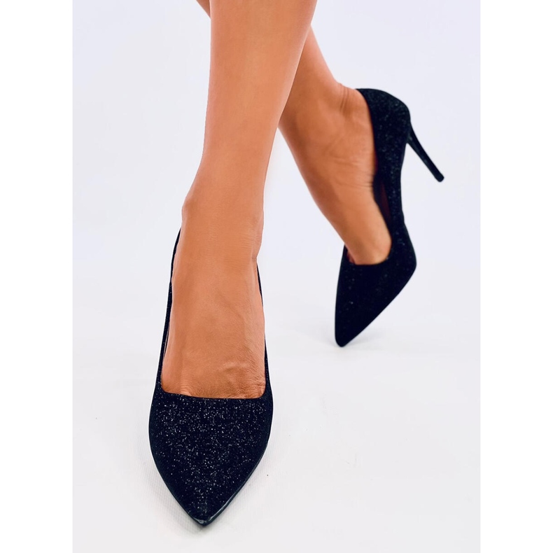 Tocuri înalte irizate de damă Anabelle Black negru 1