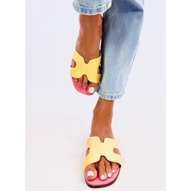 Papuci dama Kalani Yellow galben 2