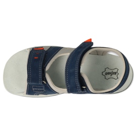 Sandale copii Befado cu velcro, inserție din piele 066X103, bleumarin albastru 1