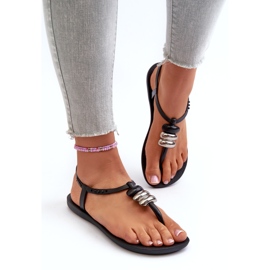 Sandale plate pentru femei Flip-flops 83507 Ipanema Class Bown Up Sandal Fem Black negru 2