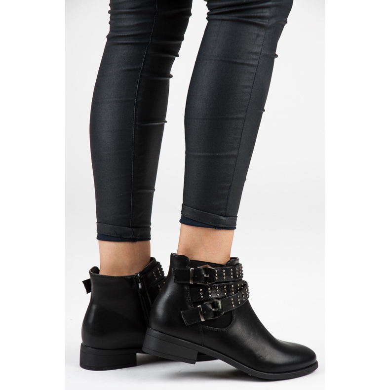 Seastar Cizme chelsea negre cu catarame negru 1