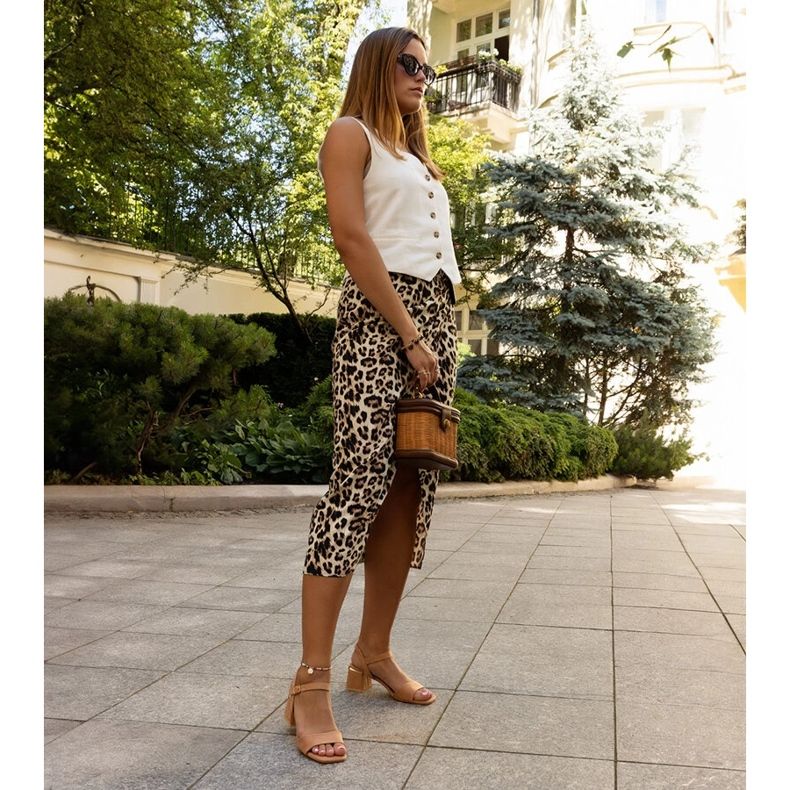 Sandale maro cu toc inalt Madea 1