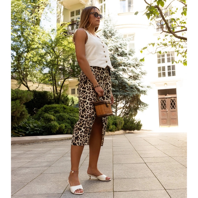 Catâri albi Maloua cu tocuri joase 1