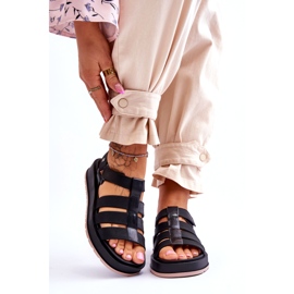 Sandale vegane cu velcro pentru femei ZAXY JJ285017 negru 1