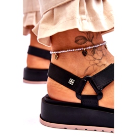 Sandale vegane cu velcro pentru femei ZAXY JJ285017 negru 3