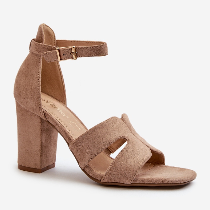 Tocuri la modă din piele de cămilă înaltă maro 2