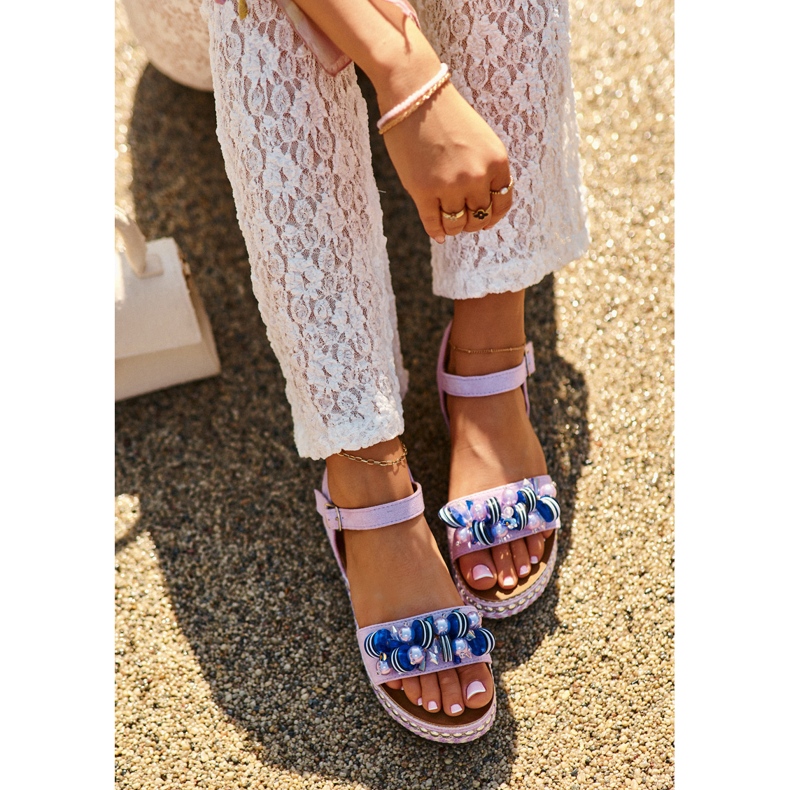 Sandale Dama Pe Pana Si Platforma Cu Decoratiuni S.Barski HY056 Mov violet 1 Sandale Dama Pe Pana Si Platforma Cu Decoratiuni S.Barski HY056 Mov violet 1