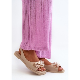 Sandale Dama Cu Decoratiuni S.Barski KV27-004 Bej 2