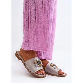 Flip-flops Dama Cu Decoratiuni S.Barski KV27-031 Bej 1