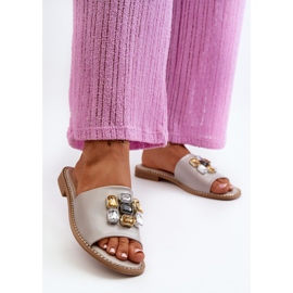 Flip-flops Dama Cu Decoratiuni S.Barski KV27-031 Bej 2