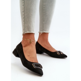 Pompe Toc Jos Cu Decorat Eco Suede S.Barski KV27-034 Negru 2