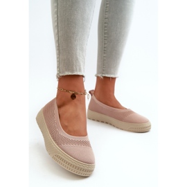 Pantofi de damă cu platformă slip-on roz Pimadea 2