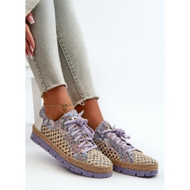 Pantofi din piele de damă Maciejka 05897-05 violet 1