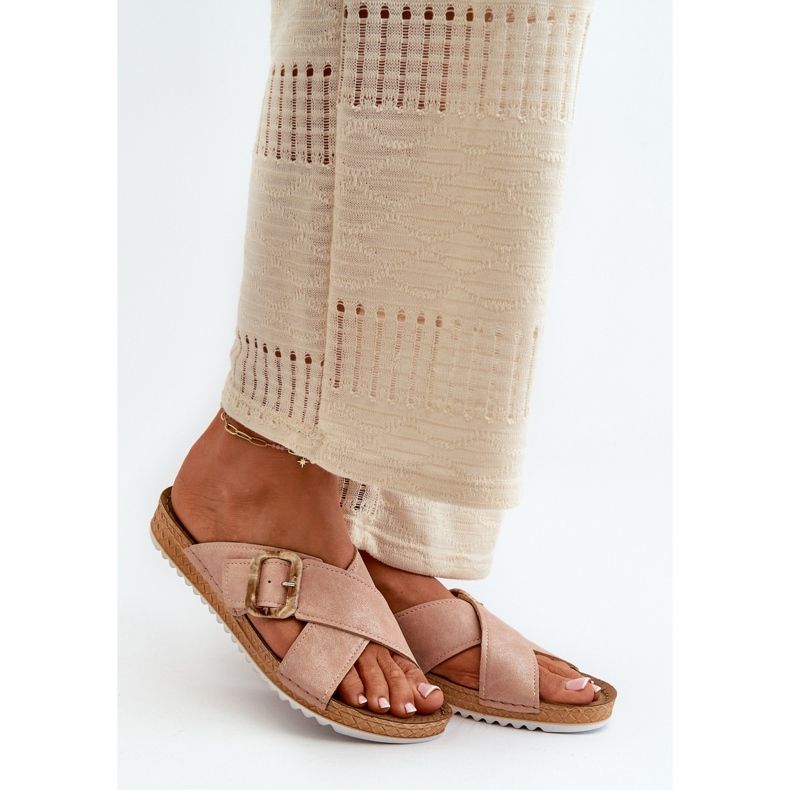 Flip-flops de damă confortabili cu cataramă Inblu VO000012 Roz deschis 2