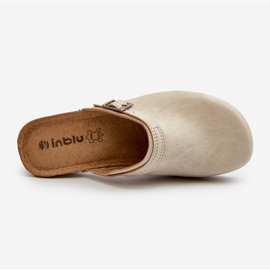 Saboți de damă cu toc mic Inblu BL000004 bej 1