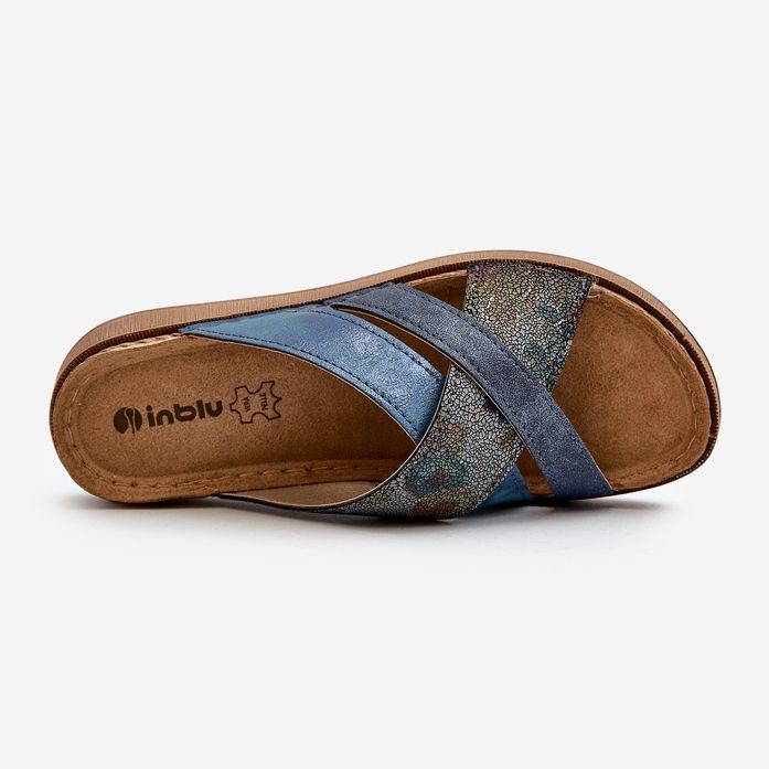 Flip-flops de damă ușoare și confortabile Inblu GS000052 bleumarin albastru 1