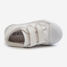Pantofi pentru copii cu velcro Big Star NN374117 Alb 2