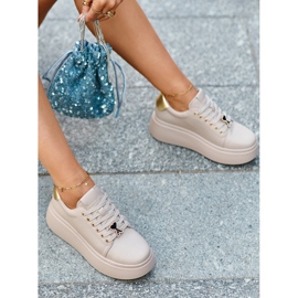 Pantofi de damă din piele pe platformă Bej Vinceza 66700 2 Pantofi de damă din piele pe platformă Bej Vinceza 66700 2