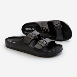 Flip-flops ușoare din spumă pentru bărbați, cu catarame, Avatara negru 1