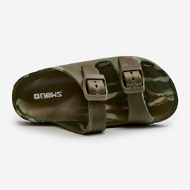 Șlapi pentru băieți ușoare din spumă cu catarame, verde închis, Adirnaca 2 Șlapi pentru băieți ușoare din spumă cu catarame, verde închis, Adirnaca 2