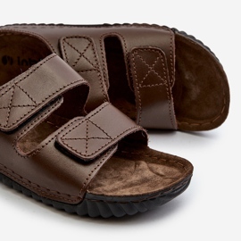 Flip-flops confortabili pentru bărbați, cu bretele velcro Inblu FM00001U maro închis 2 Flip-flops confortabili pentru bărbați, cu bretele velcro Inblu FM00001U maro închis 2