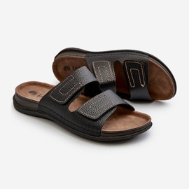 Flip-flops confortabili pentru bărbați, cu bretele cu velcro Inblu GV00002I Negru 1