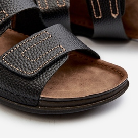 Flip-flops confortabili pentru bărbați, cu bretele cu velcro Inblu GV00002I Negru 2