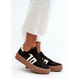 Zazoo N1095S2 Pantofi de damă din piele pe platformă negru 1