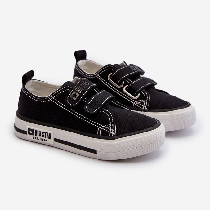 Pantofi pentru copii cu velcro Big Star LL374015 Negri negru 1 Pantofi pentru copii cu velcro Big Star LL374015 Negri negru 1