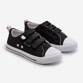 Pantofi pentru copii cu velcro Big Star NN374118 Negri negru 1